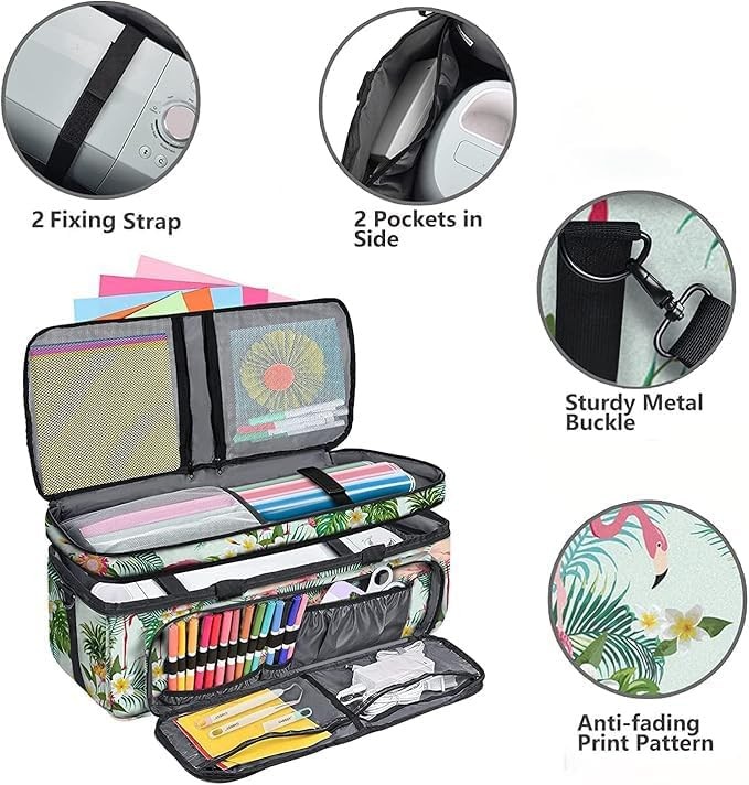 Carrying Case for Cricut Maker 3, Maker 4, Double-Layer Machine Bag with Cover .