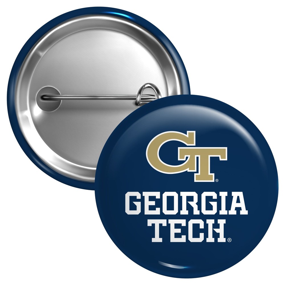 Georgia Tech Yellow Jackets Button Pin - 3 Size Options