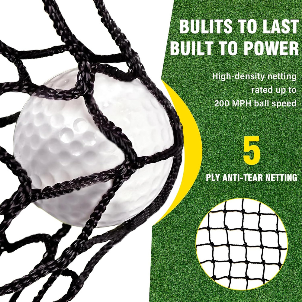 Golf Net, 10X7Ft with Golf Practice Mat, Hitting Aid Net with Multi Targets Trai