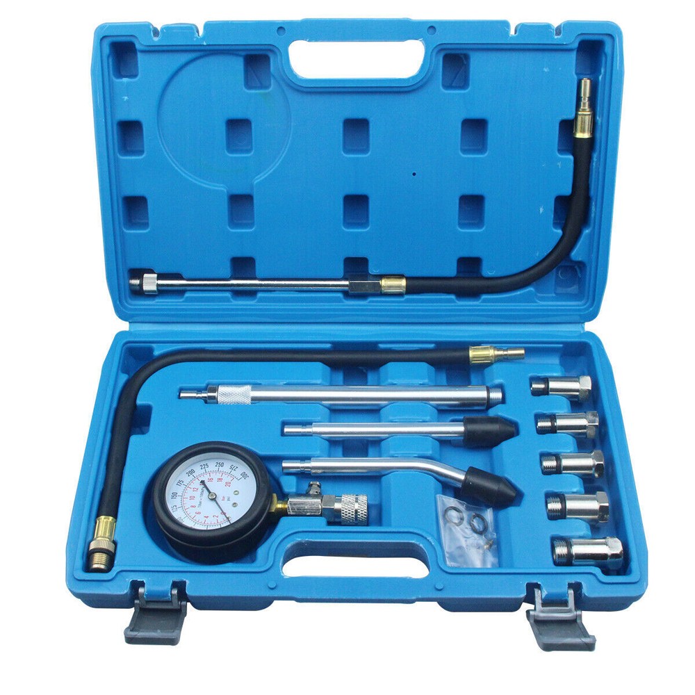 Engine Cylinder Compression Test Gauge Detector Kit Set For Car Motorcycle Tool