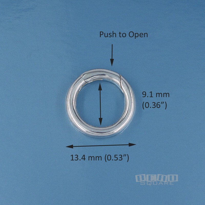 Sterling Silver Round Donut Ring Link Connector Clasp 13mm (13.4mm/0.53") #44058