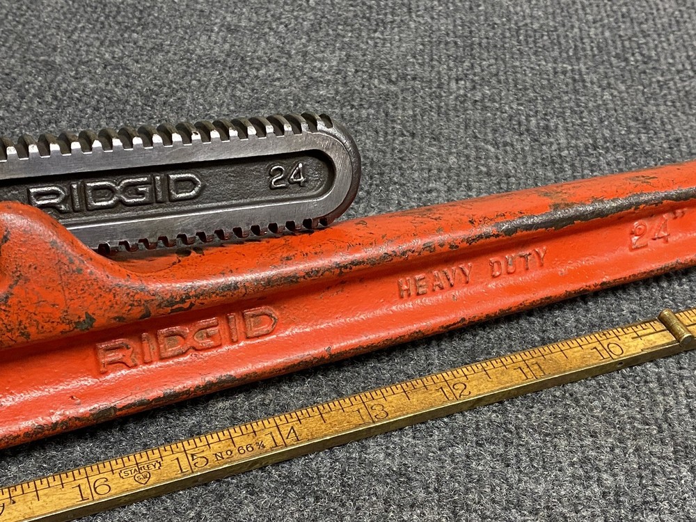 Ridgid Tools 24” Pipe Wrench With Partial Label
