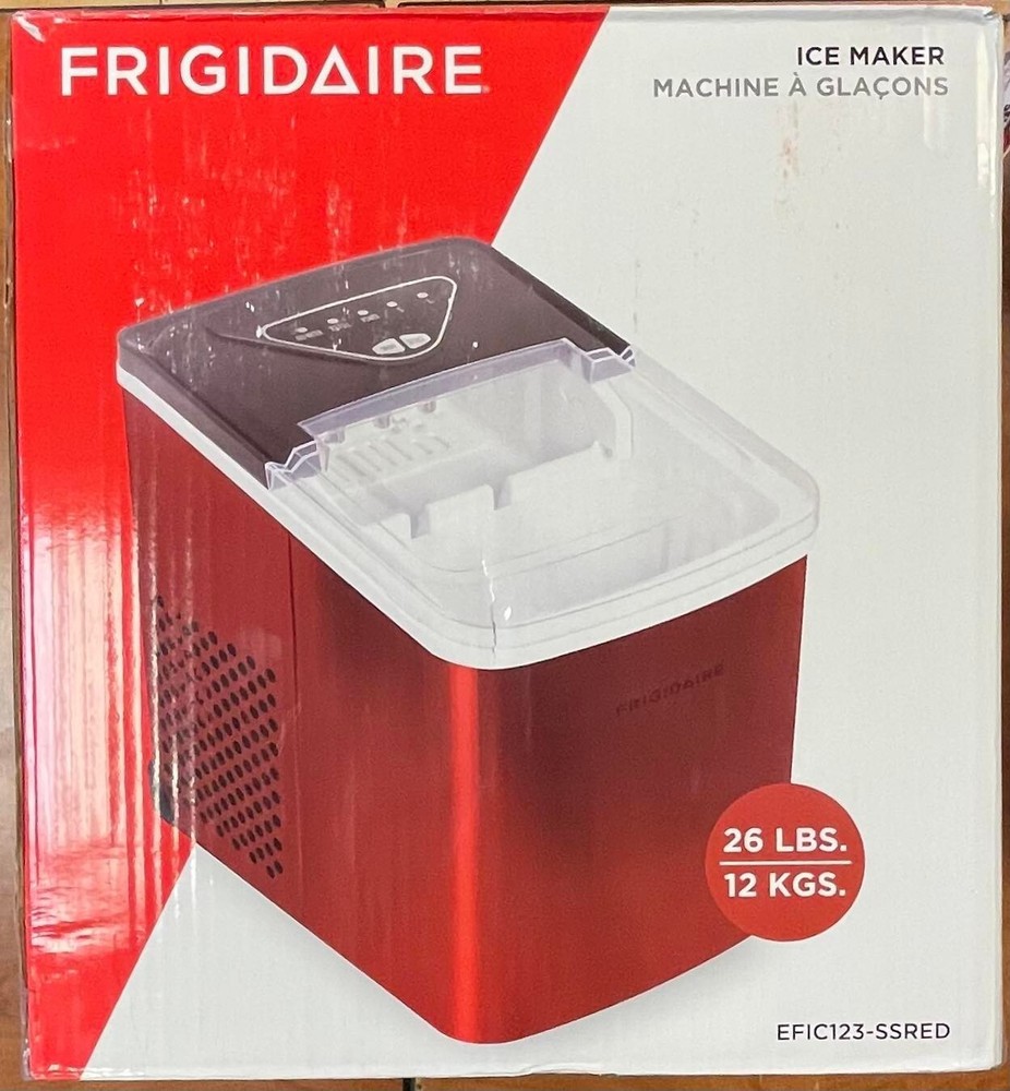 Frigidaire EFIC123-SSRED 26lb Countertop Ice Maker