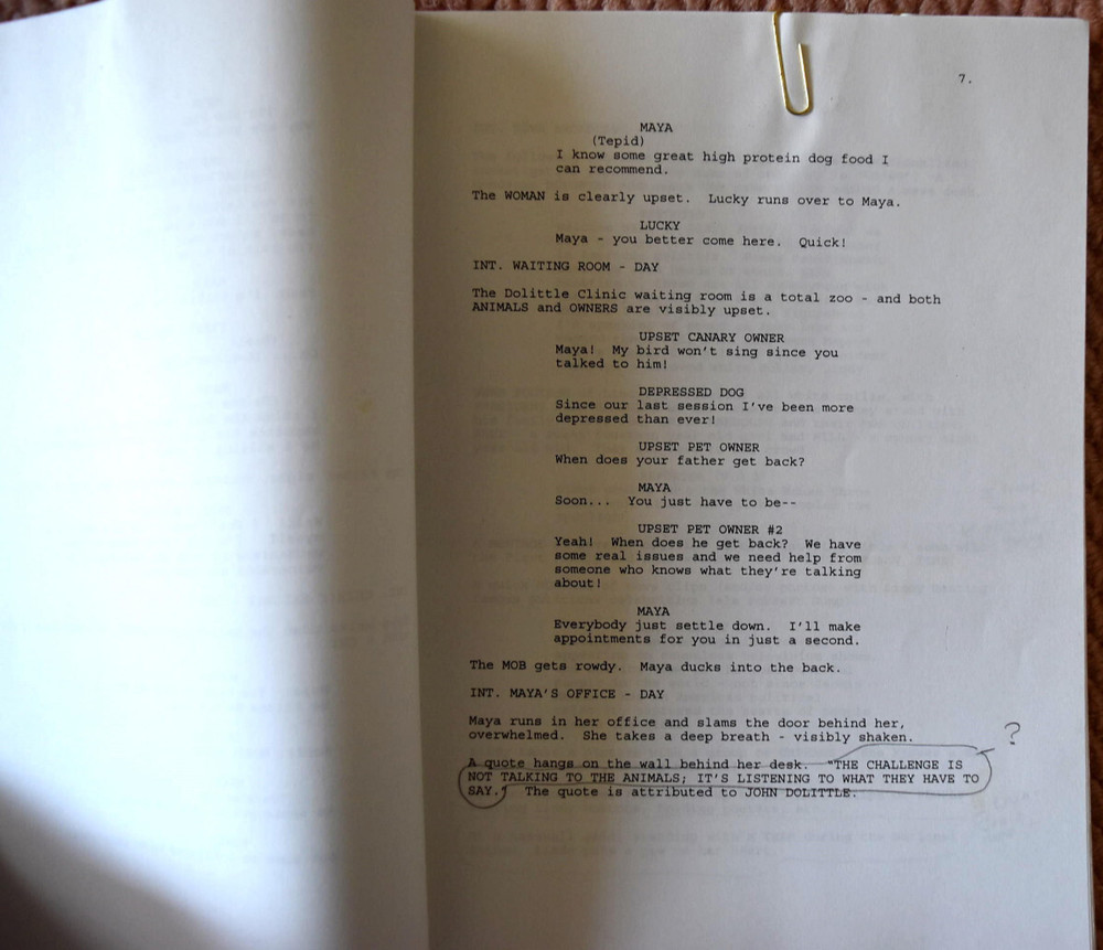Matthew Liberman UNT. Dolittle Project A Original Script First Draft