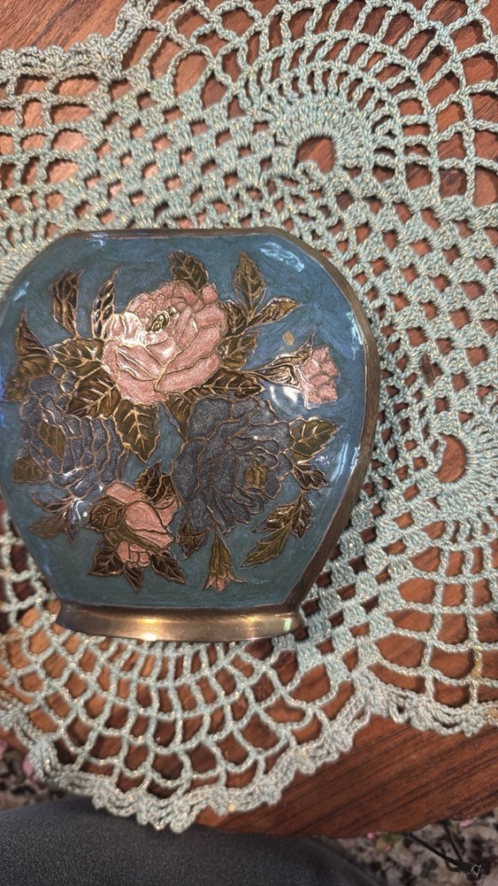 Cloissonne Floral Vase