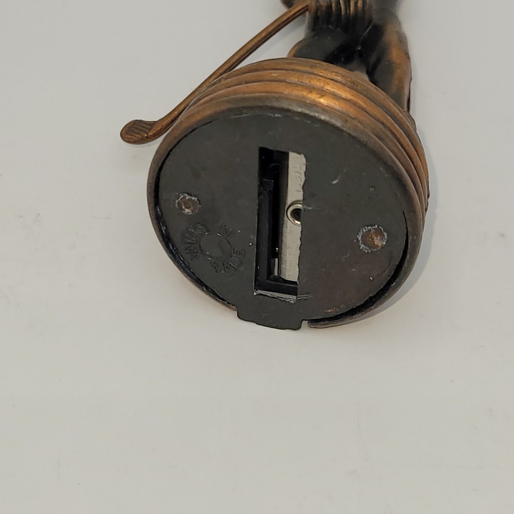 Golfer Man Pencil Sharpener Bronze look Metal sharpener works
