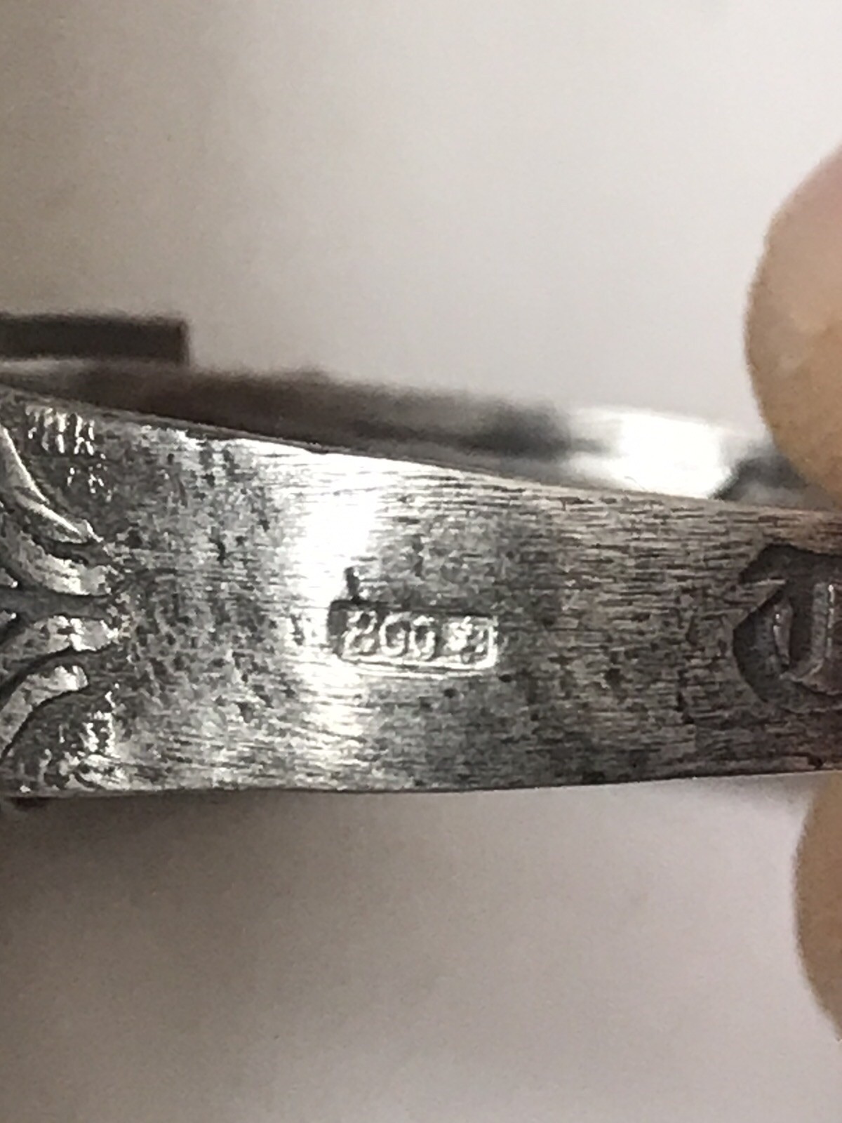 German silver ring. World War II.