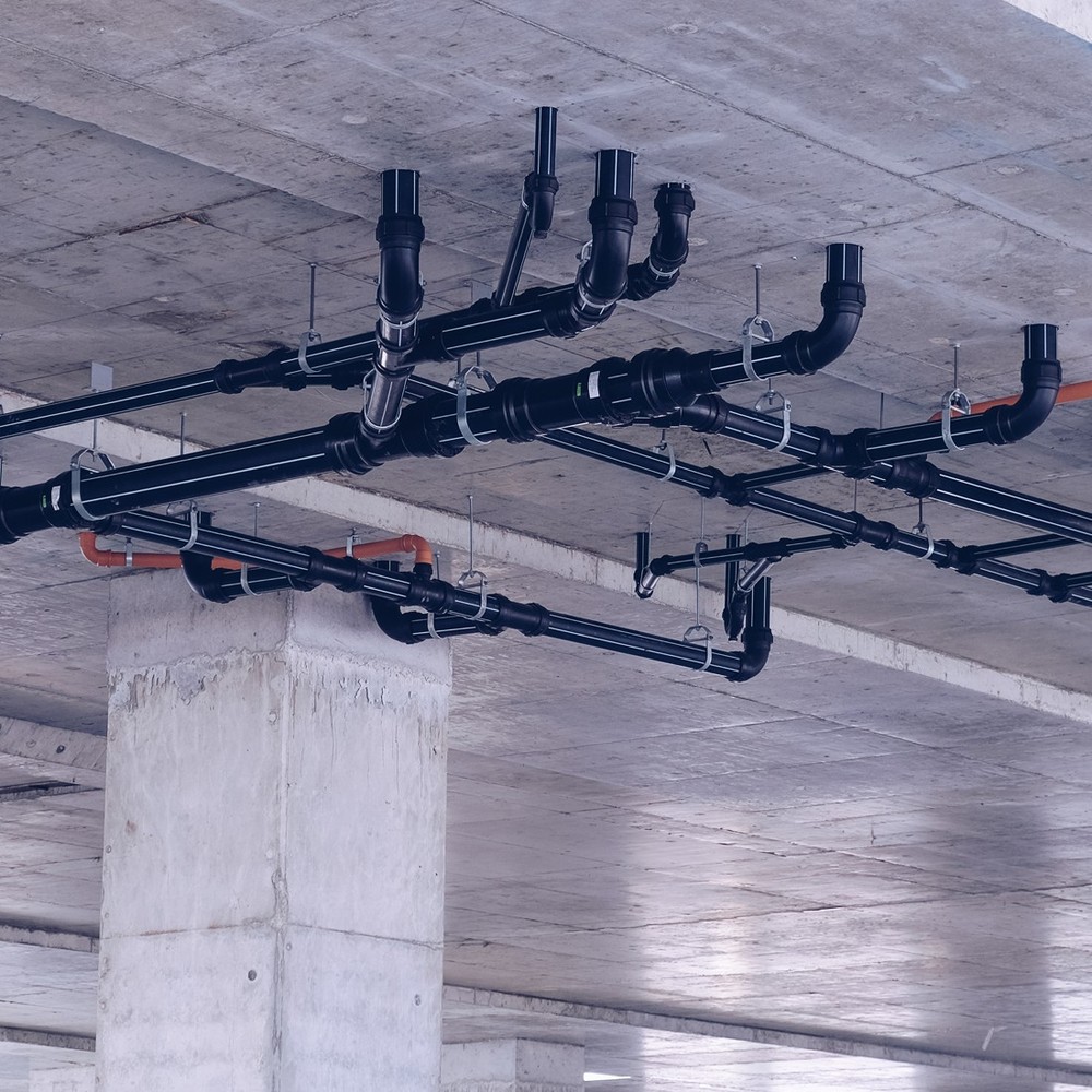 UPVC Pipe Fitting 75mm 2.95" Socket, 1pc Straight Joints, Dark Grey