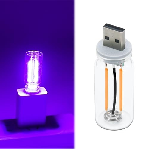 3 Pack USB LED Car Interior Atmosphere Light, Plug-in USB Violet Light