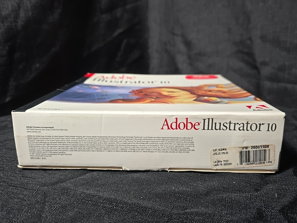 Adobe Illustrator 10 CD UPGRADE ONLY for Windows w/ Serial Number User Guide Box