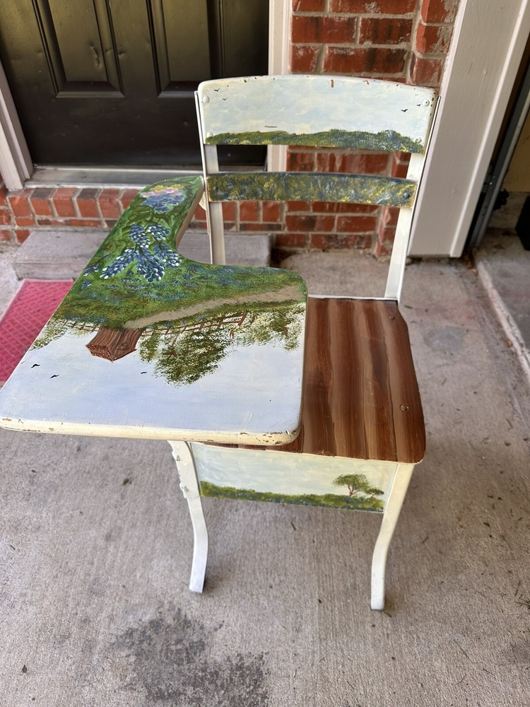 vintage school desk