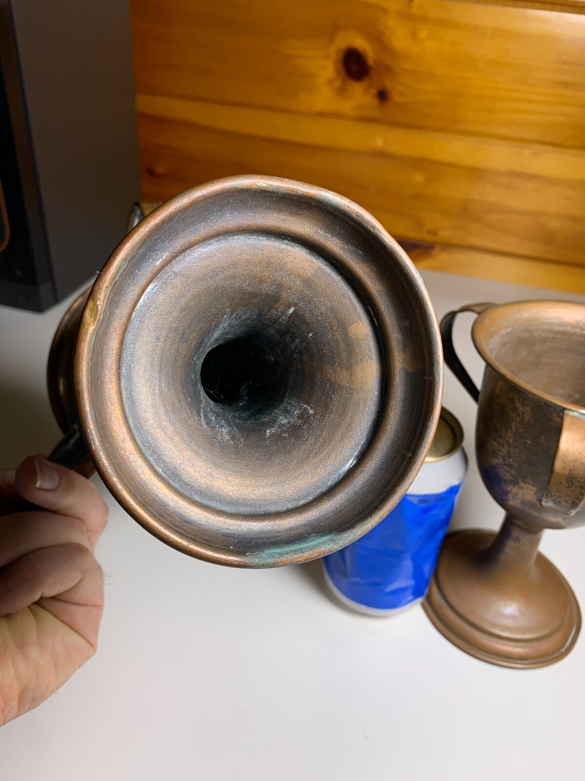 Antique Vintage Copper Cup Mug Chalice Goblet Medieval Renaissance Gothic Knight