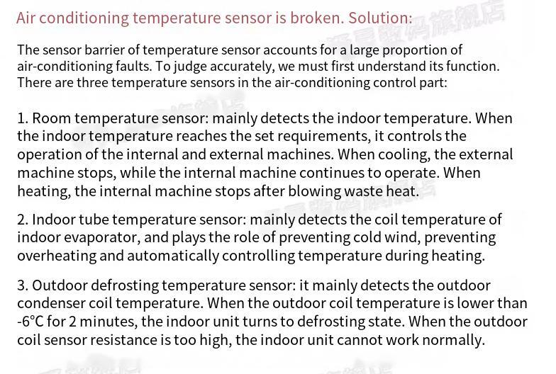 Air conditioning temperature sensor air conditioning probe temperature sensor 5K