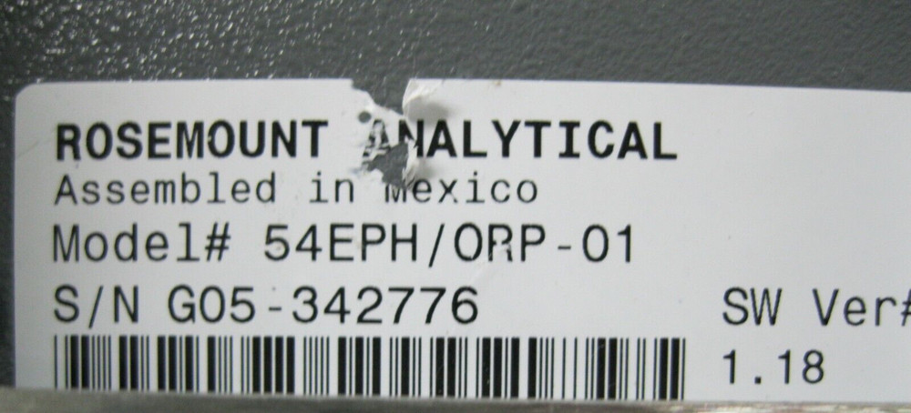 Rosemount 54EPH/ORP-01 HART pH/ORP Analyzer/Controller B12