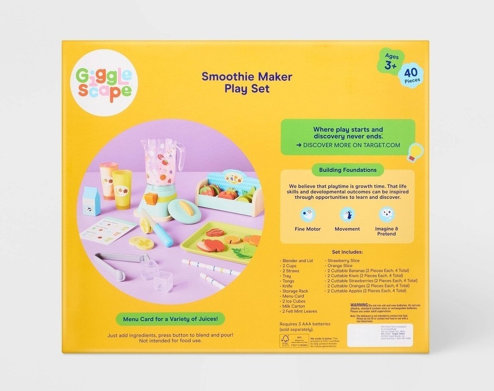 Gigglescape Smoothie Maker Play Set NEW