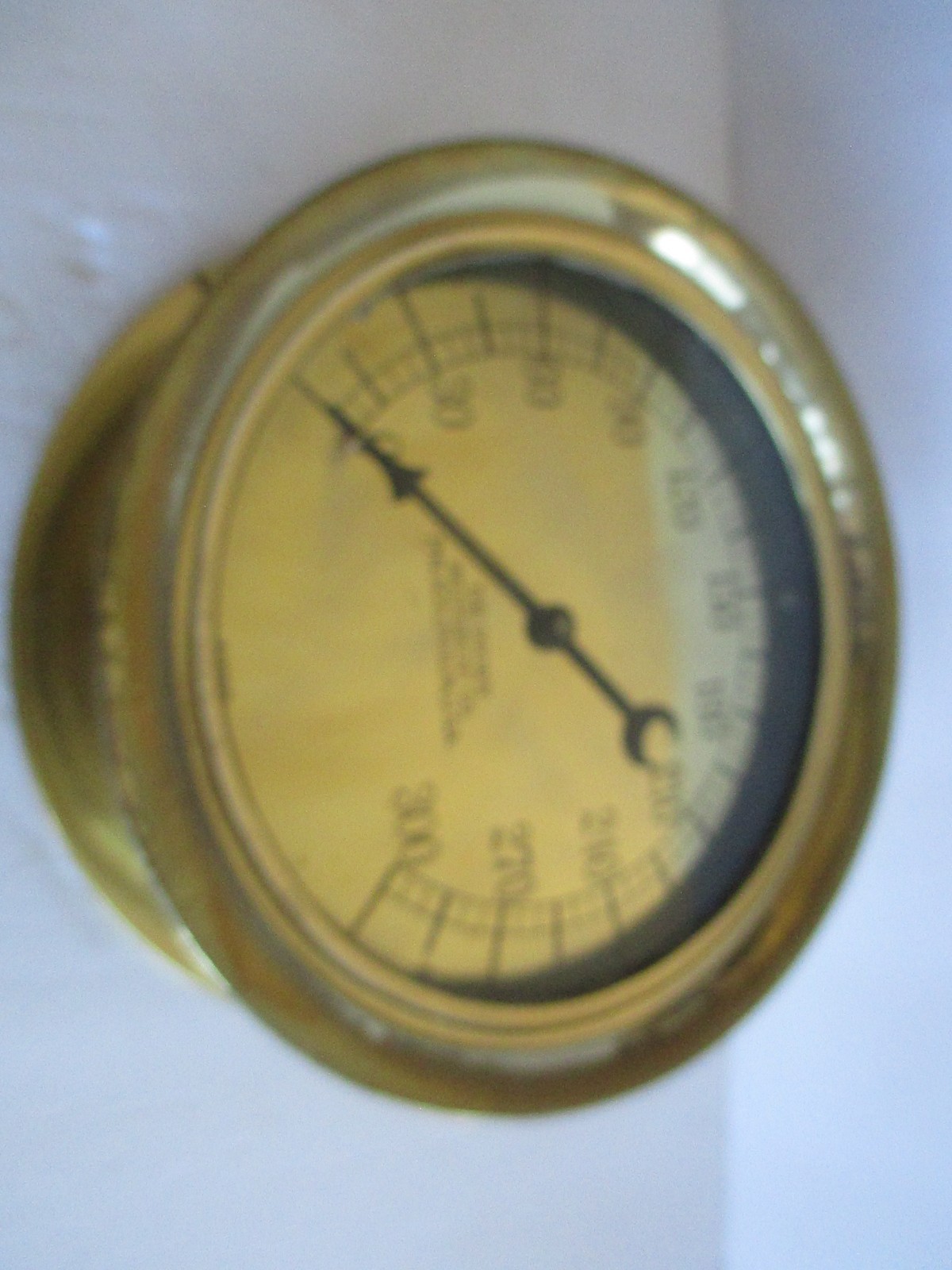 Vintage Brown Instrument Co. Gauge Steam Brass Ship Steam Train Philadelphia PA