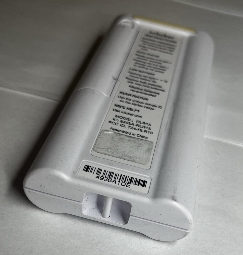 iClicker Plus RLR15 Student Classroom Response System Remote Control Unit WORKS