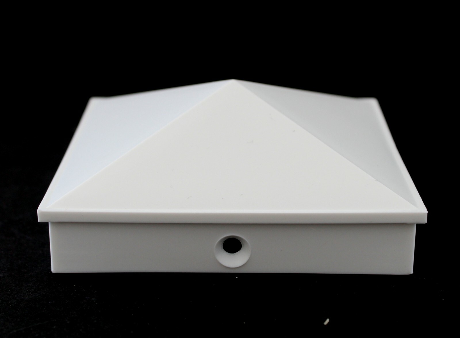 Plastic Pyramid 5x5 Nominal (4-1/2"x4-1/2") Fence Post Cap with Pre-Drilled Hole
