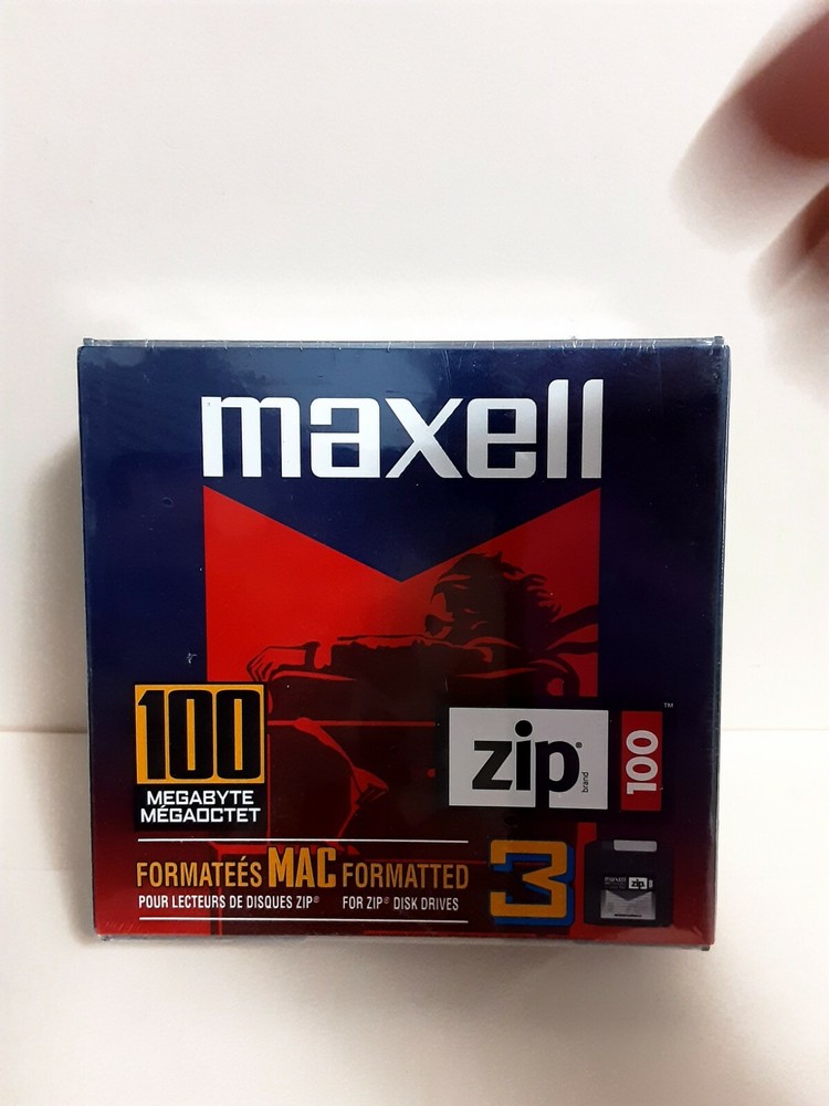 Maxell Zip Disk 100MB_Mac Formatted_3 Pack