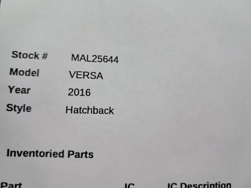 VERSA 2016 Glove Box 4917398