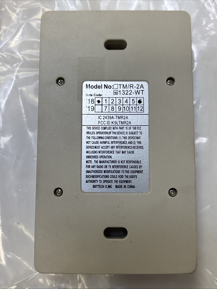 Skytech Hi/Low Wireless Wall Mounted Transmitter for AFVK Valve Kits