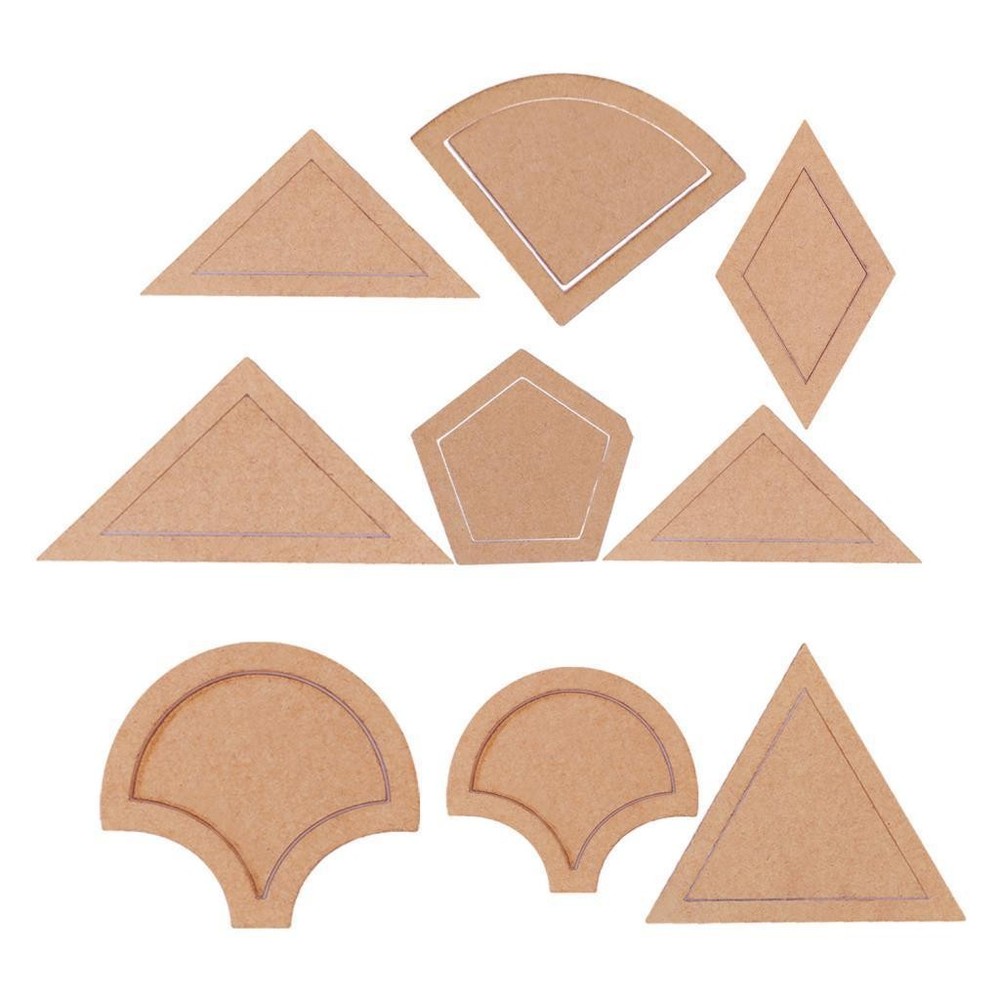 54pcs Patchwork Tool Quilt Templates Acrylic DIY Tool for Patchwork Quilting