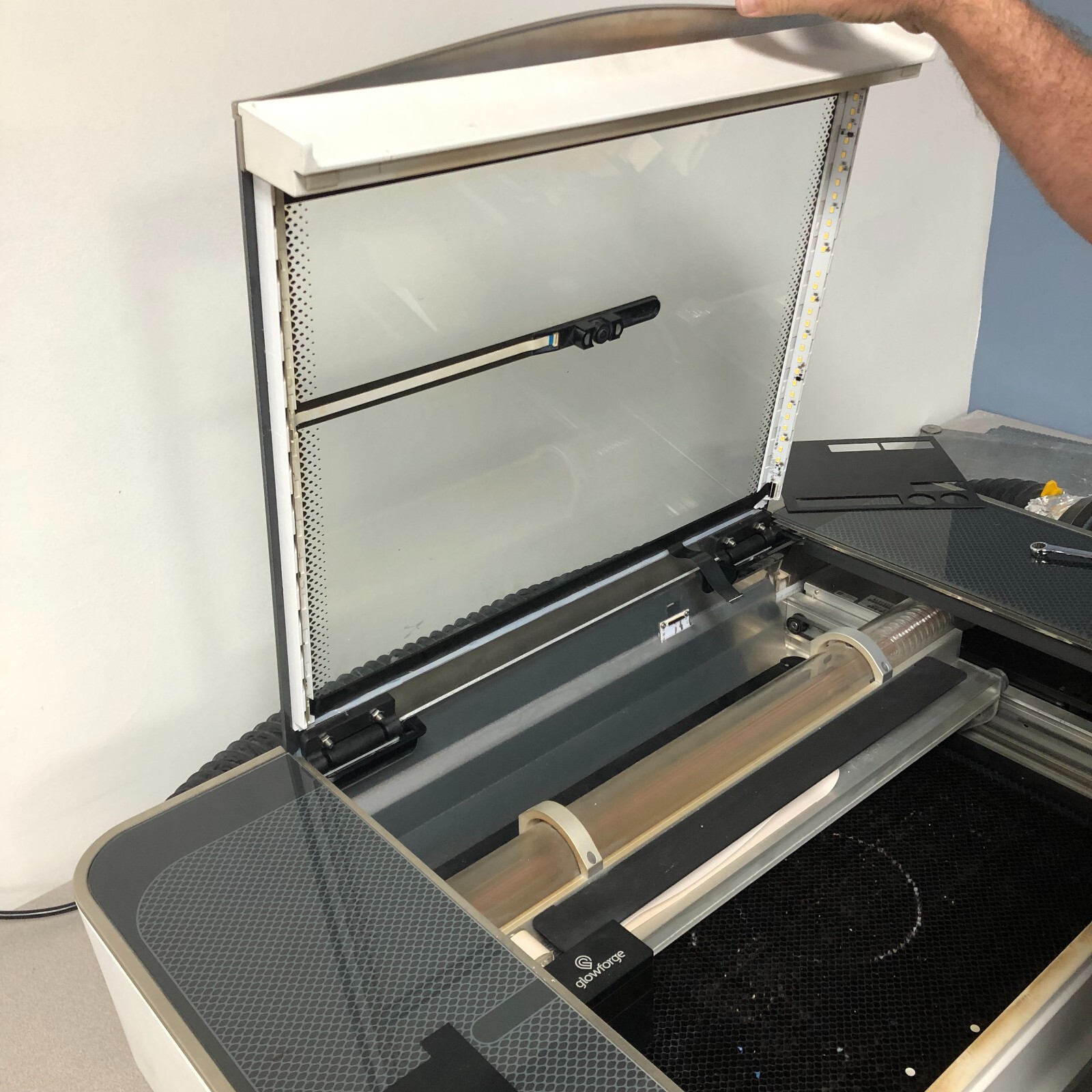 New GLOWFORGE Aftermarket LID Hinge Repair Bracket, All Metal Construction