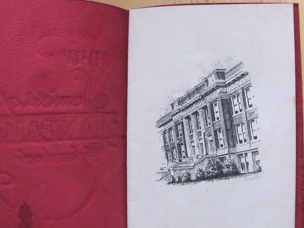 1947 CHAMPAIGN IL HIGH SCHOOL SENIOR COMMENCEMENT PROGRAM CARD