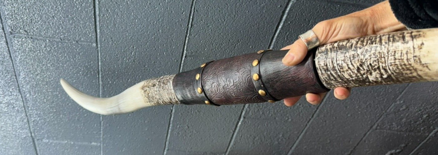 41" STEER BULL HORNS WESTERN LONGHORN WALL HANGING COW 3 1/2 Foot FAUX longhorns