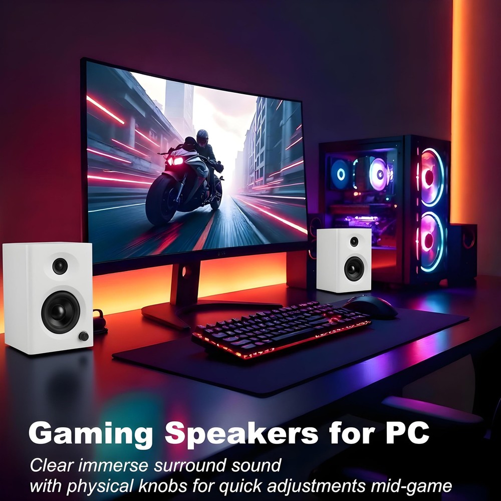 Computer Speakers for Desktop PC, 60W Bluetooth Surround Sound Speakers with ...