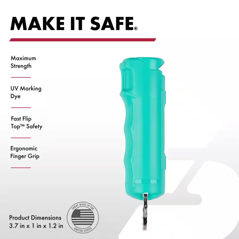 Pepper Spray with Flip Top Key Case, Mint