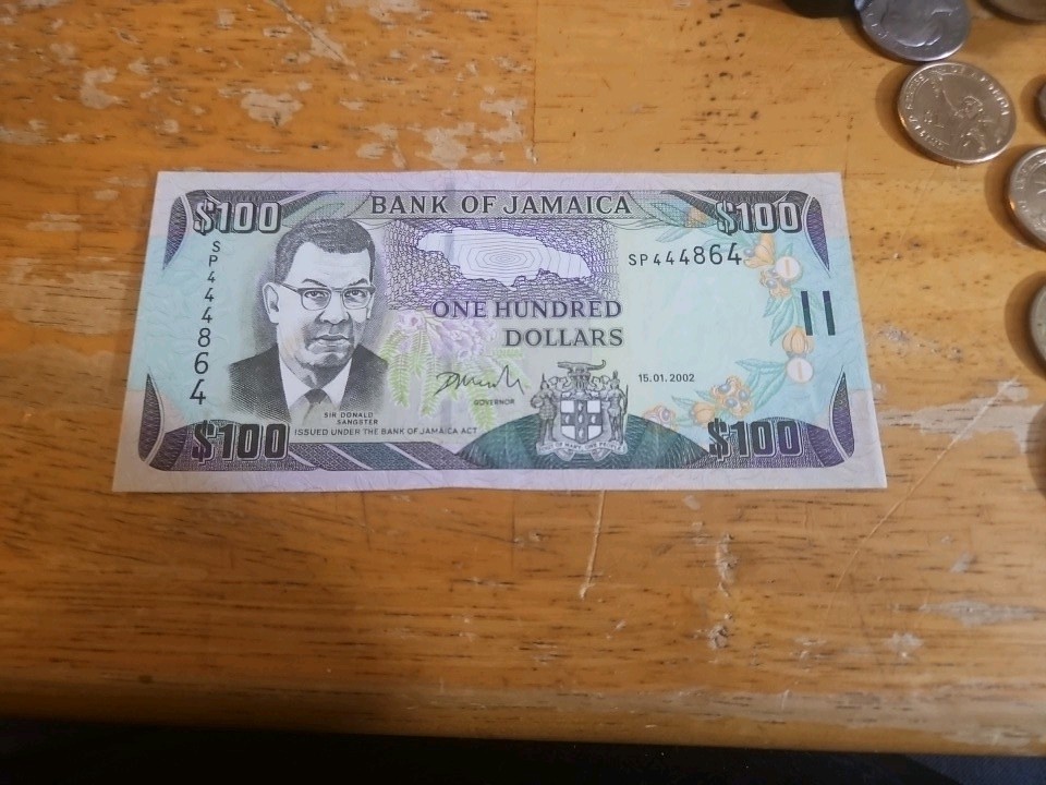2002 JAMAICA 100 DOLLAR NOTE