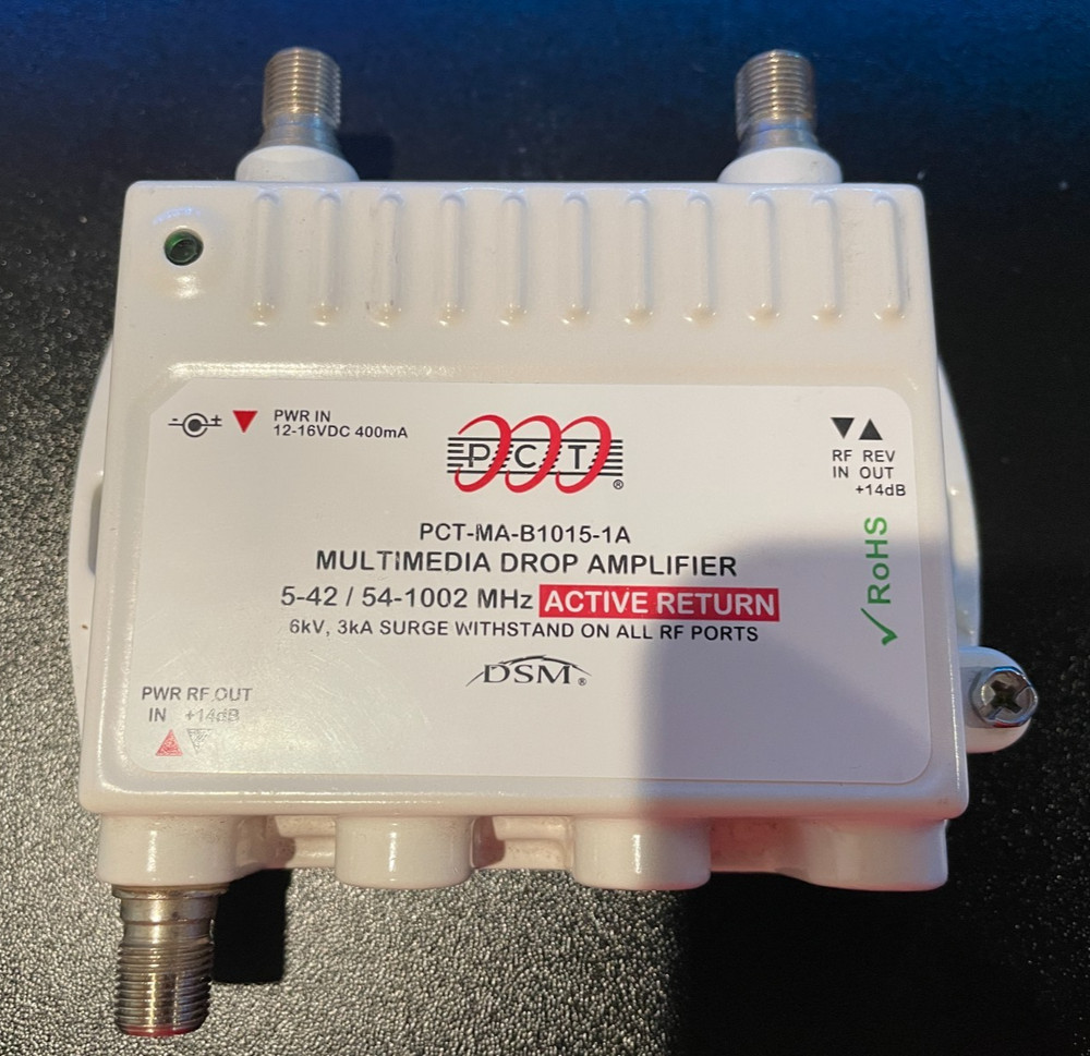 PCT Multimedia Drop Amplifier ~ Model #PCT-MA-B1015-1A ~ ACTIVE RETURN