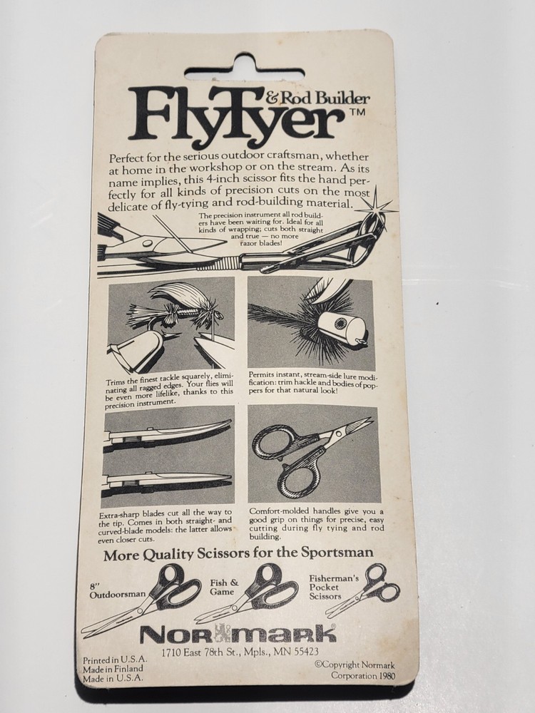 Normark Flytyer & Rod Builder Scissors Unopened Vintage
