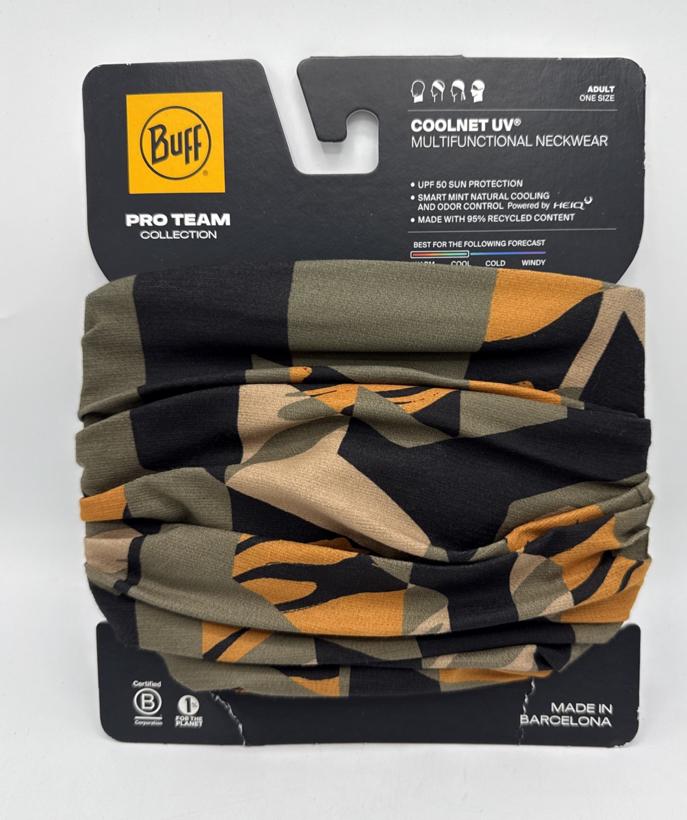 Buff Coolnet UV Teltary Khaki Multifunctional Neckwear NEW! UPF 50