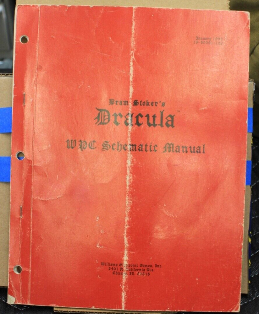 Bram Stokers Dracula Pinball WPC Schematic Manual - Williams