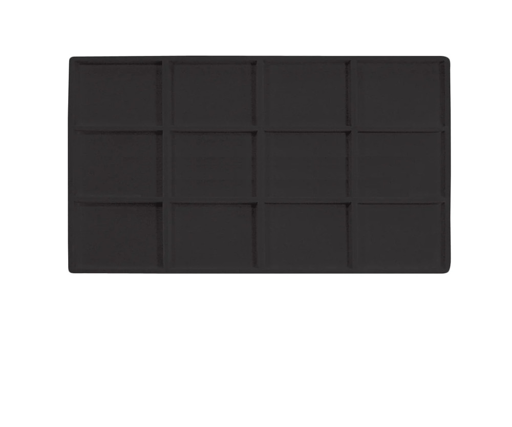 5 Black 12 Compartment Display Tray Inserts