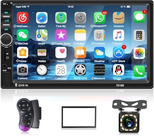 Double Din Car Stereo with Bluetooth and Wired Mirror Link + Multiple UI