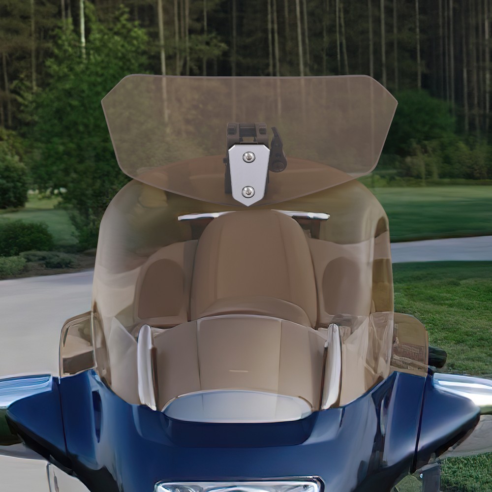 Universal Motorcycle Clip On Windshield Extension Spoiler Wind Screen Deflector