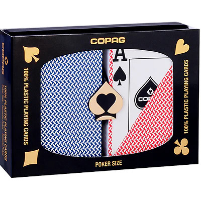 Copag Export Jumbo Index Red/Blue Poker Size 2 Deck Setup Index