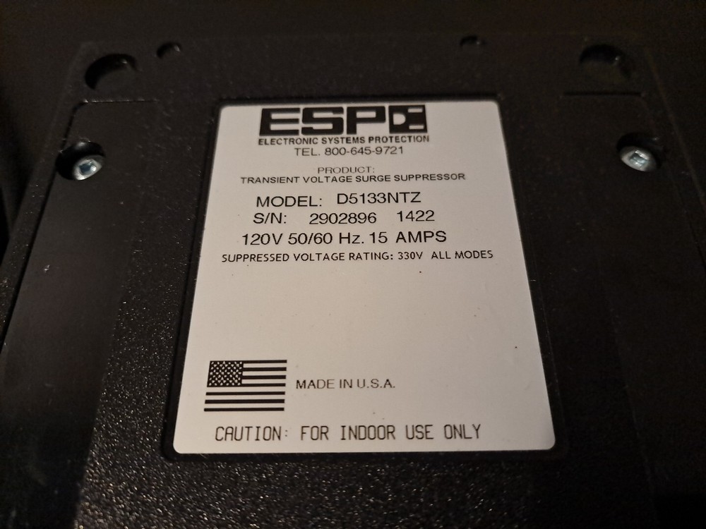ESP D5133NT KM Digital QC Surge Protector Tested