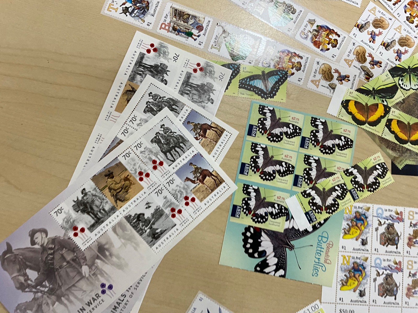 Australia stamps MNH modern Full Gum Face Value $1000+ xx132