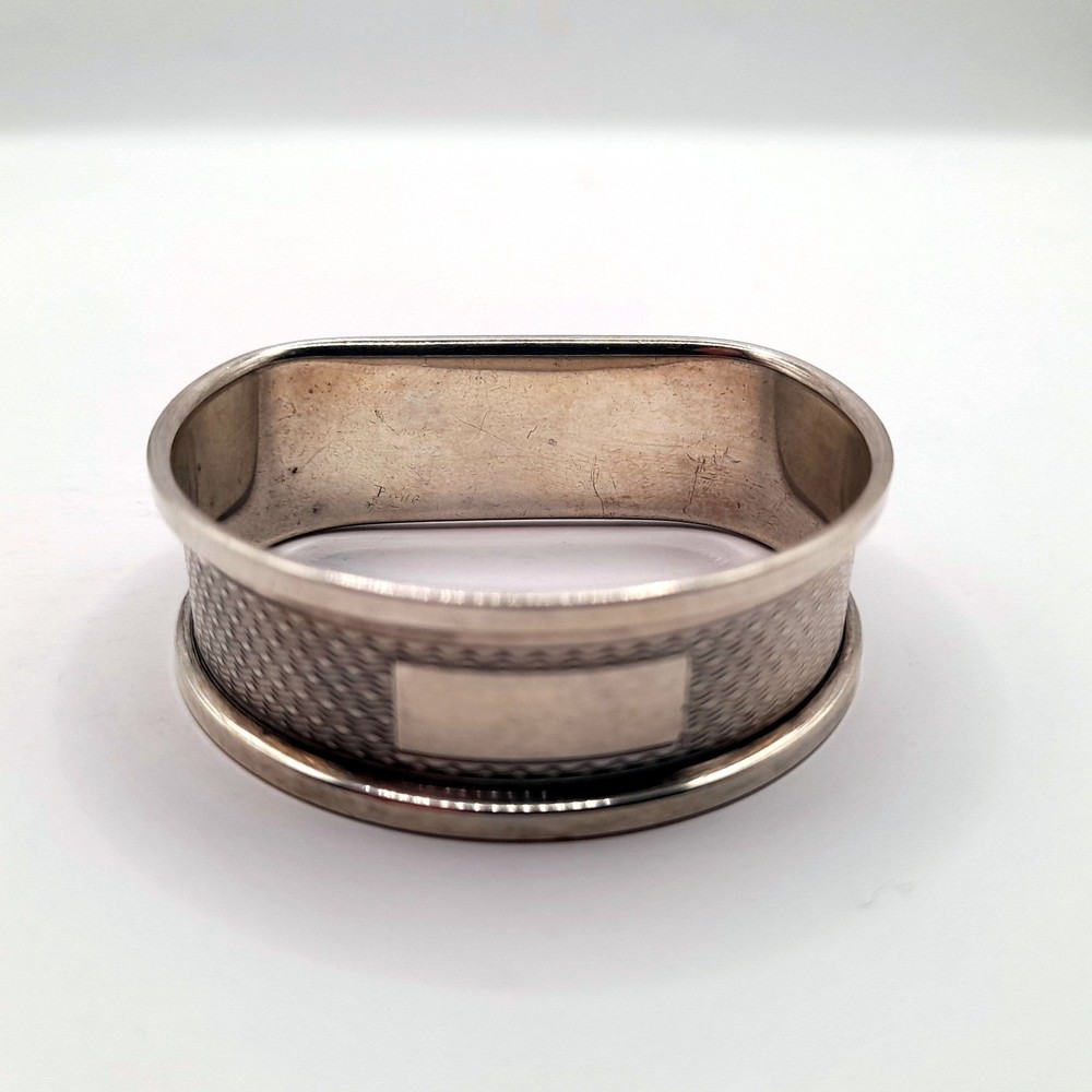 Silver Antique  Napkin Ring solid silver British  Hallmarked  Birmingham 19th c