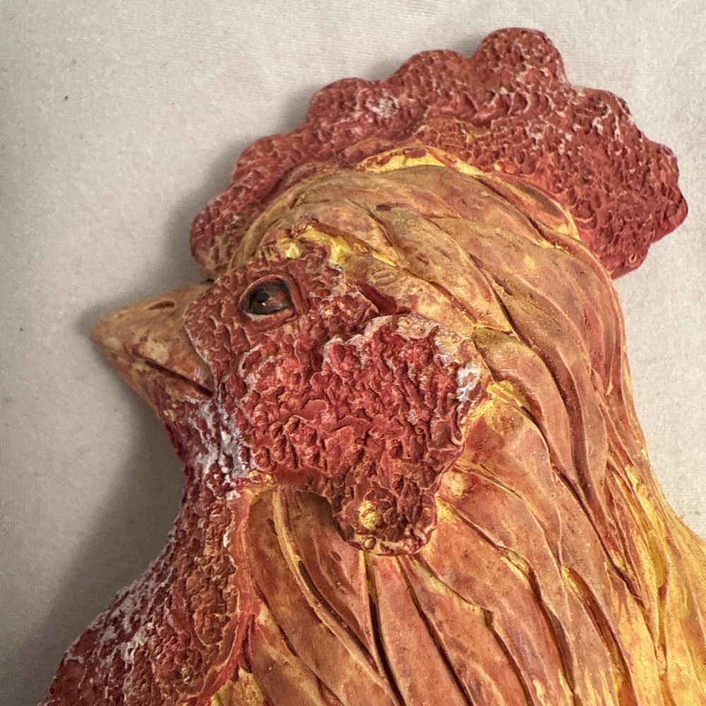 Rooster Wall Hanging Display Ceramic Bird Chicken Vegetable Unbranded