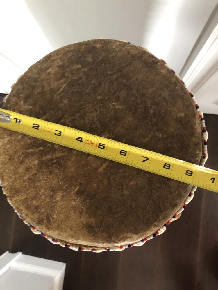 AFRICAN DRUM with Cowery Shell Design
