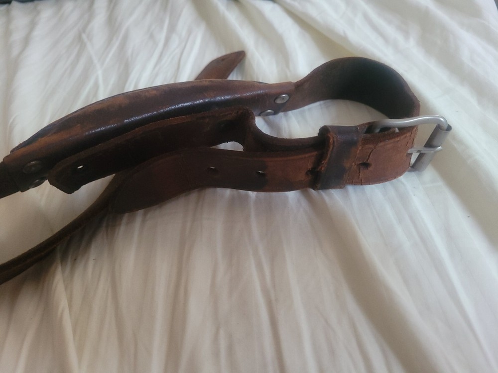 ANTIQUE LEATHER STRAP SURVEYOR CASE FOR 1950S REPLACEMENT