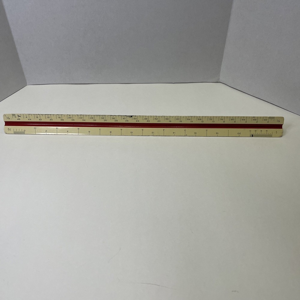 Vintage Pickett 234A Triangular Scale Ruler Used Nice!!!