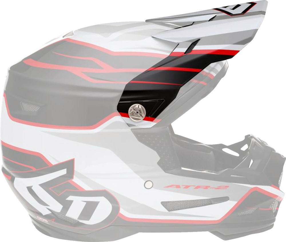 6D HELMETS - 72-6099 - ATR-2 Visor - Phase - White Red