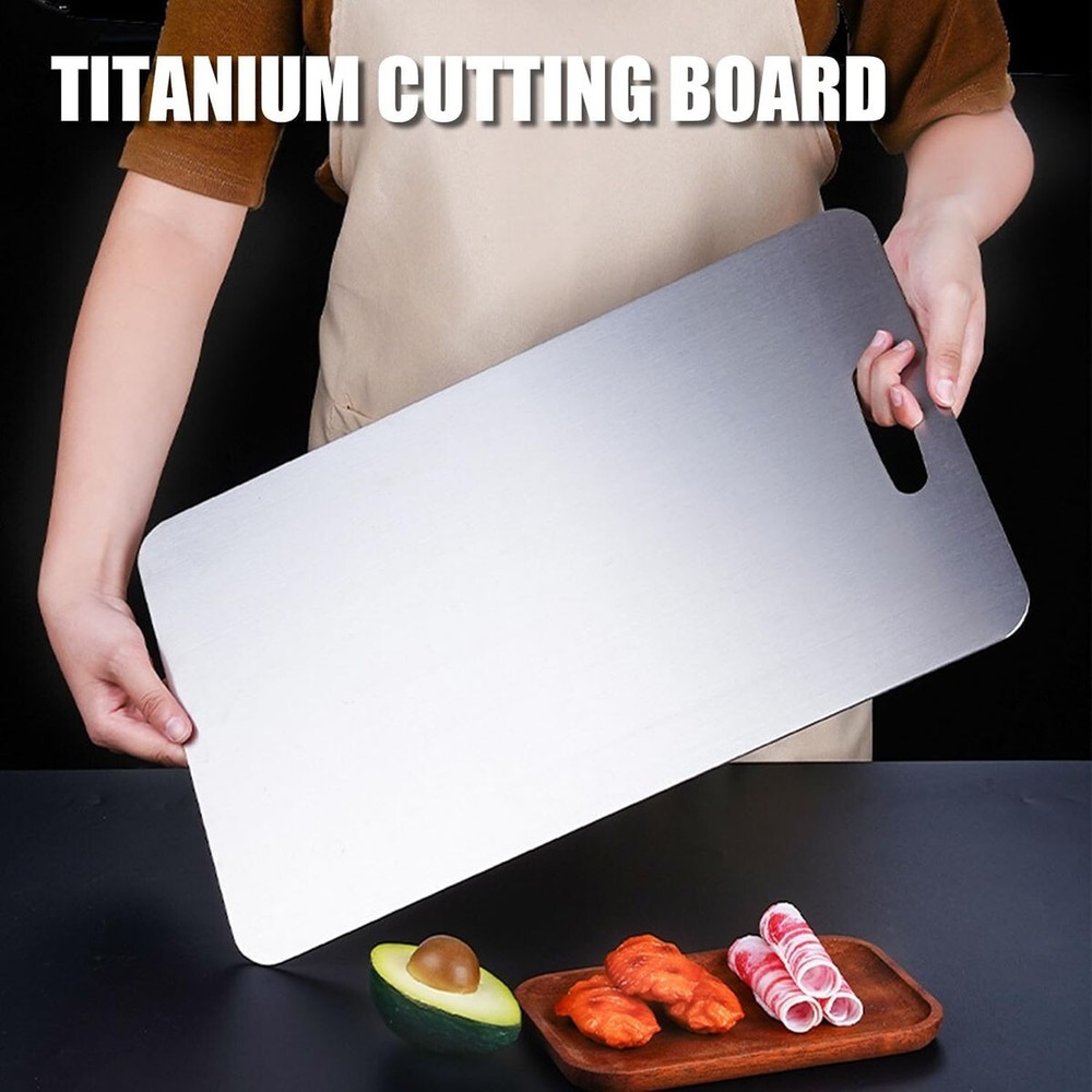 Titanium Cutting Board Double-Sided Titanium Cutting Boards for Kitchen Camping