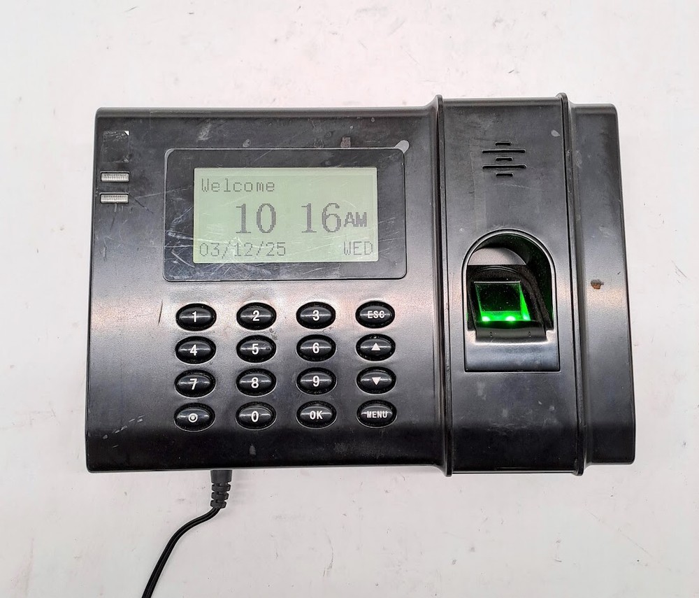 AMANO FINGERPRINT TIME CLOCK W/ POWER ADAPTER